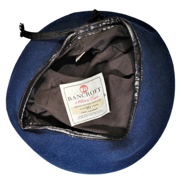 Bancroft Blue Military Beret – Size 6-1/2, No Flash, MIL-B-43172, Pre-Owned LN - Picture 3 of 6